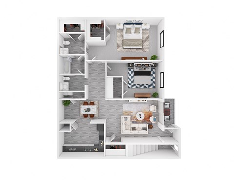 2-bedroom floor plan.